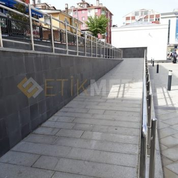 Özürlü Rampası Krom Çelik Korkuluk 1
